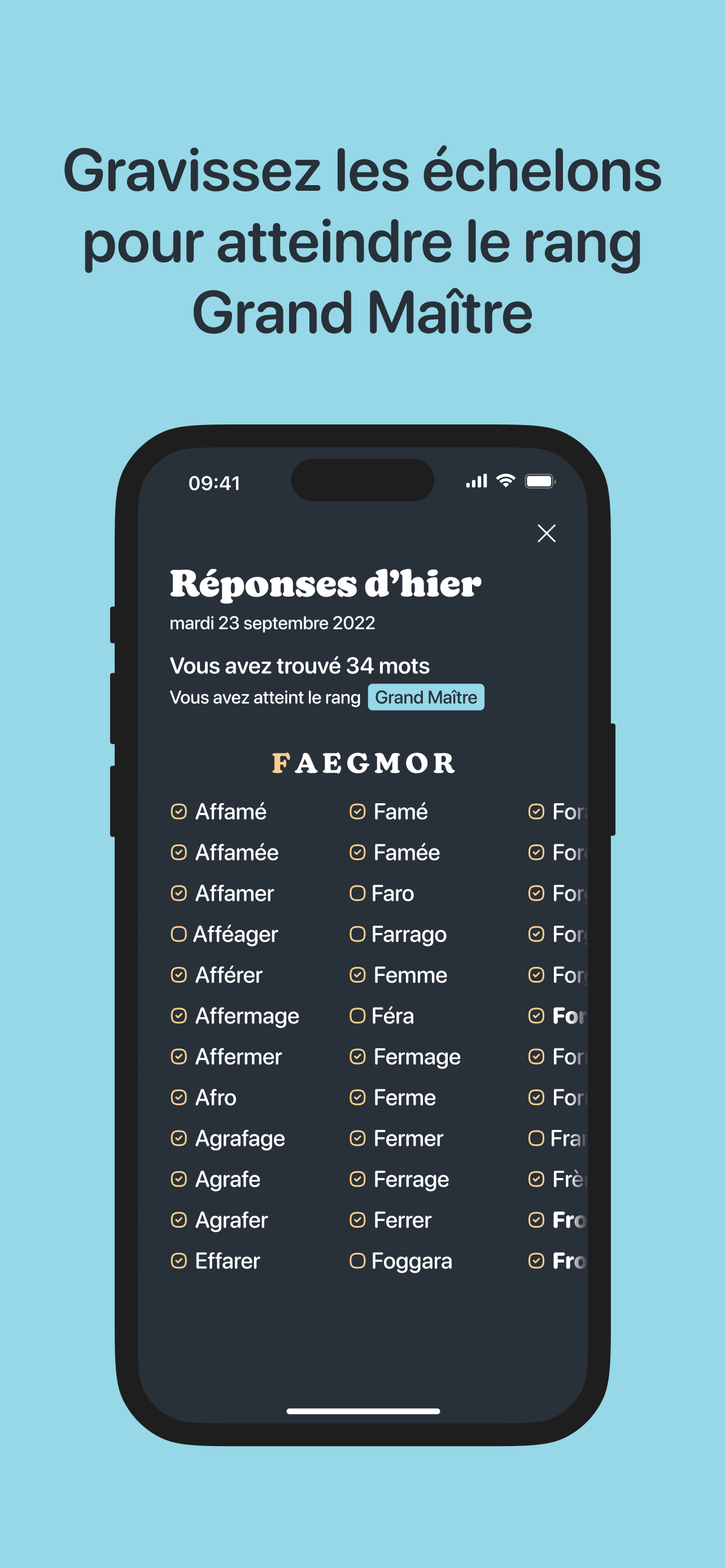 Gravissez les échelons pour atteindre le rang Grand Maître